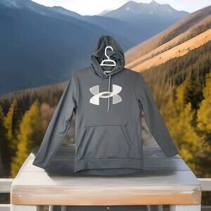 Under Armour Hoodie Mens Medium Grey Gray Loose Pullover Sweatshirt Sweater